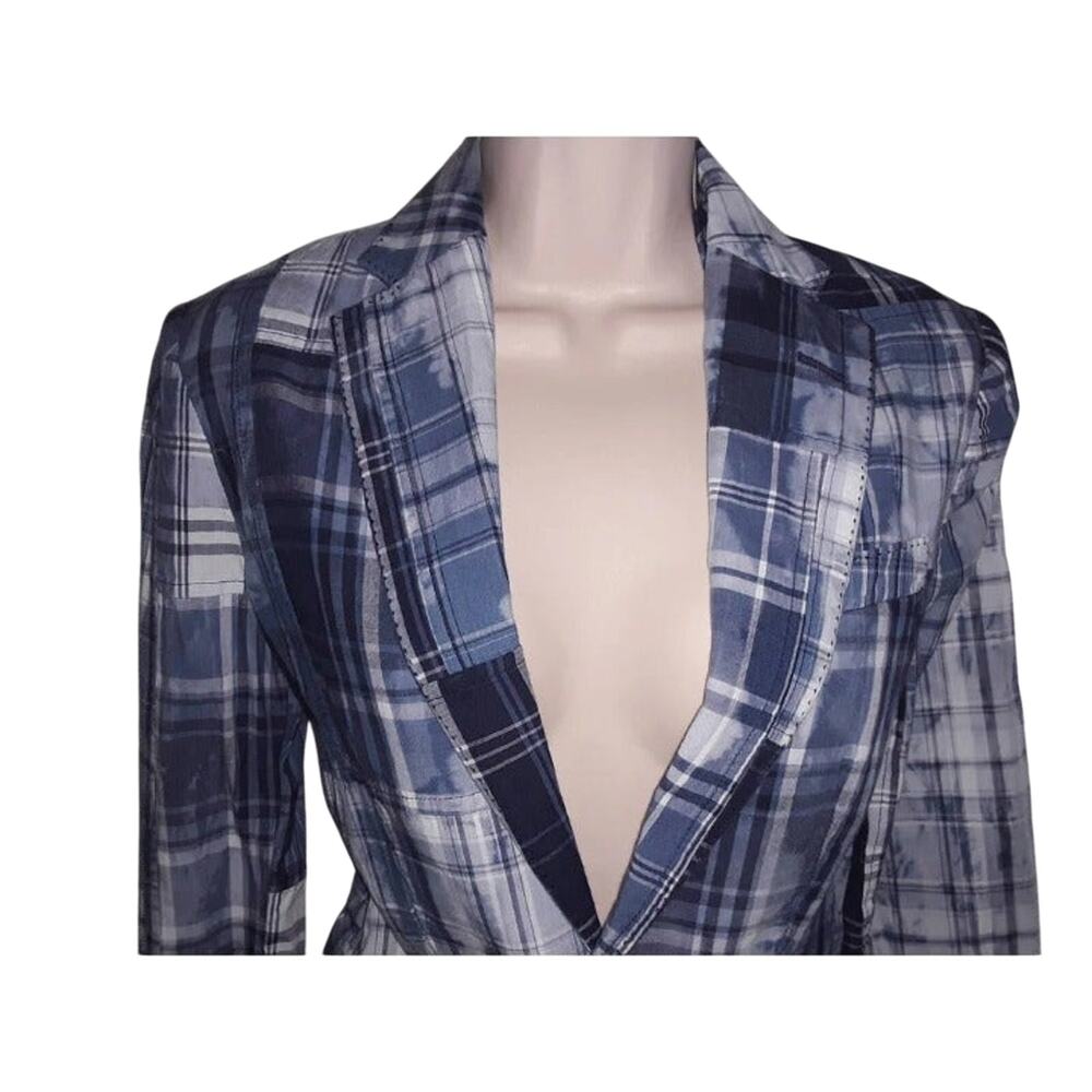 NWOT Sz 6 Polo Ralph Lauren Fitted Madras Patchwork Jacket Blazer - Picture 5 of 6